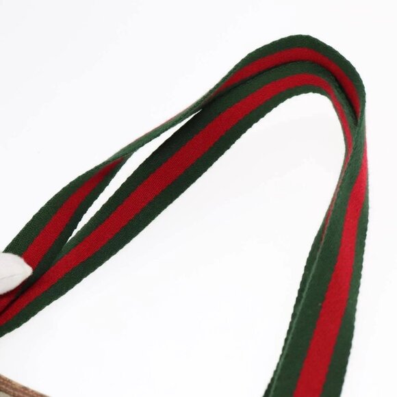 GUCCI GG Canvas Web Sherry Line Tote Bag PVC Beige 002 39 6487 Auth 91002 - Picture 9 of 16